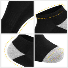EALLCO 10 Pack Men's Cushion Low Cut Socks Ankle No Show Work Socks