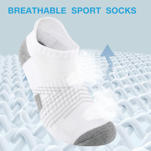 EALLCO Men's Athletic Ankle Socks Mens Cushioned Breathable Low Cut Socks 6 Pairs