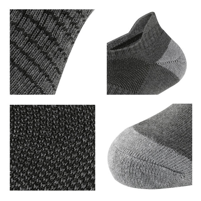 EALLCO Men's Athletic Ankle Socks Mens Cushioned Breathable Low Cut Socks 6 Pairs