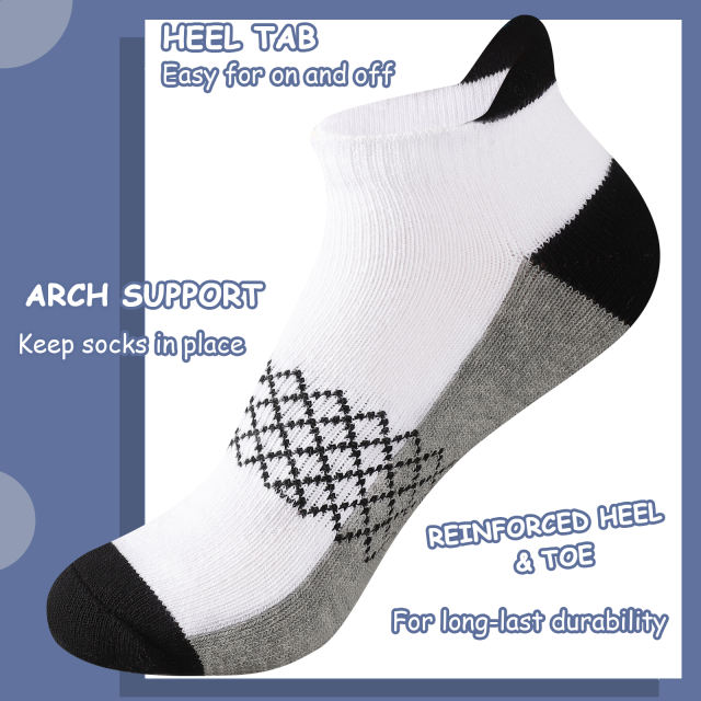 EALLCO Kids Socks 12 Pairs Ankle Athletic Socks Half Cushioned Socks With Low Cut Tab For Little Big Kids