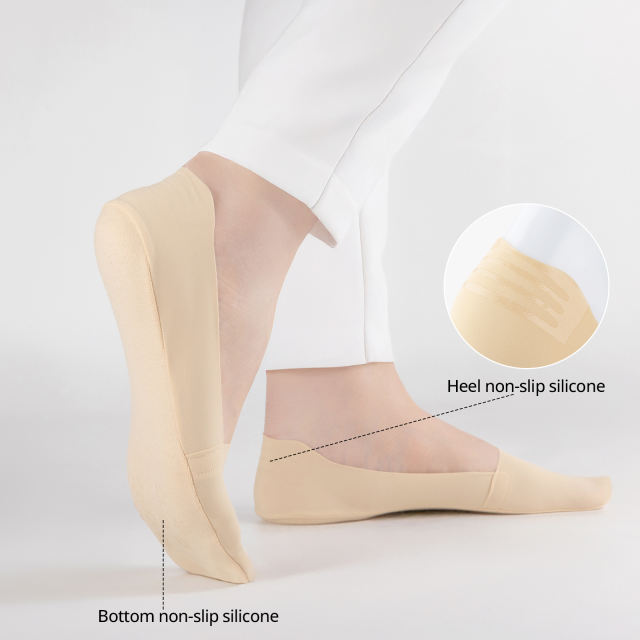 EALLCO 10 pairs Womens No Show Socks Low cut Invisible Non Slip Thin Silk Socks for Women