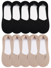 EALLCO 10 Pairs Mens Socks Thin No Show Socks Non Slip Invisible Socks for All Occasions