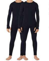 EALLCO Boys Thermal Underwear 2 Sets Soft Comfortable Thermal