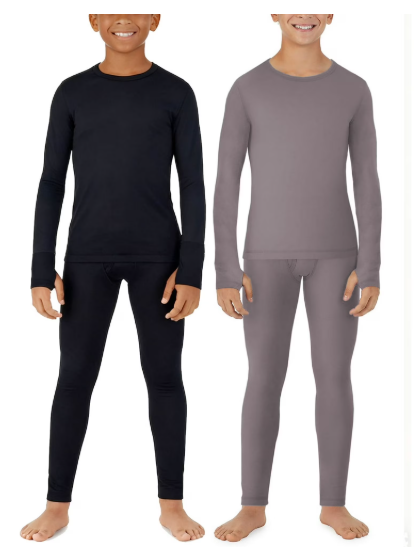 EALLCO Boys Thermal Underwear 2 Sets Soft Comfortable Thermal