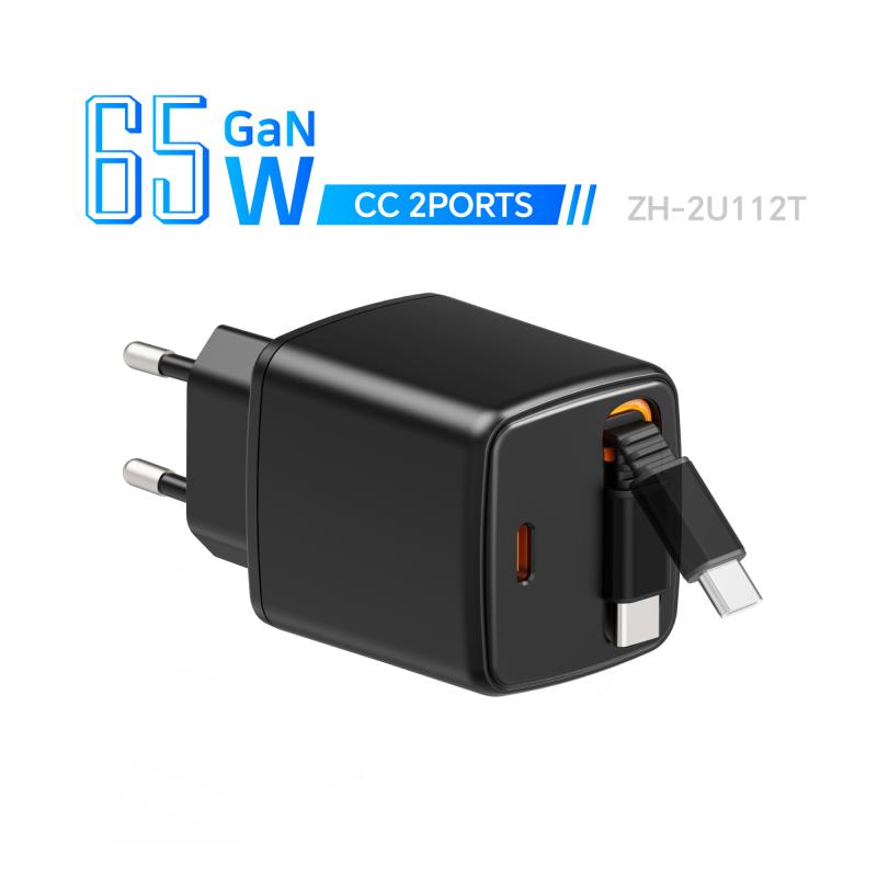 Zonhope GaN Retractable Charger Series 65W CC Fast Charger