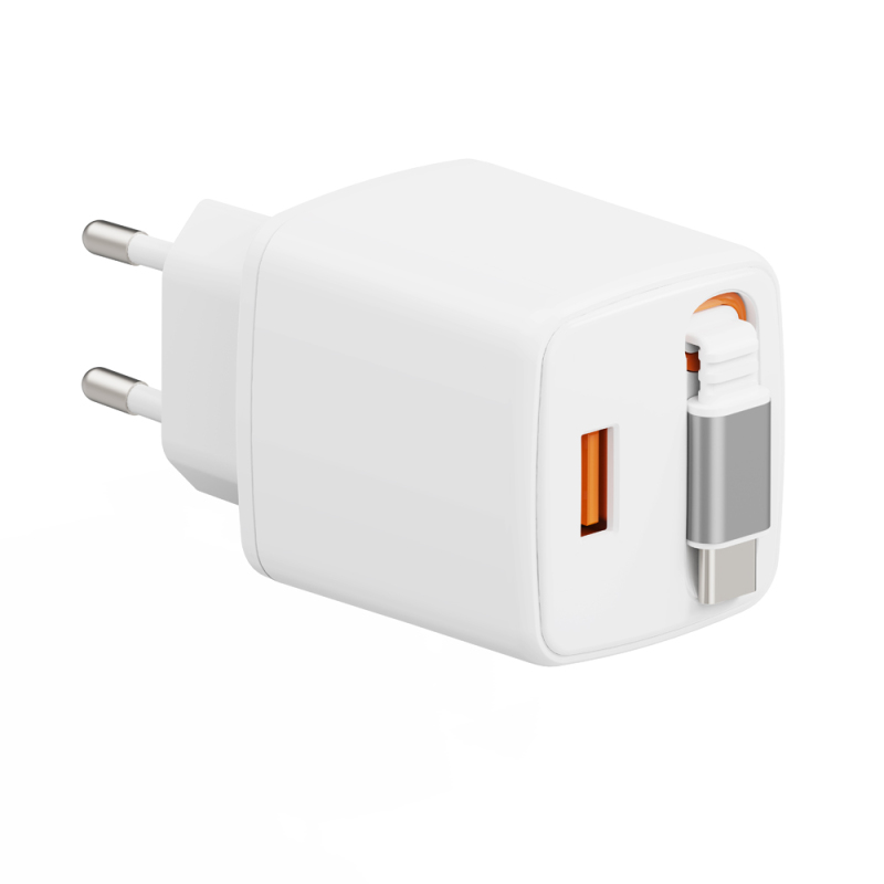 Zonhope GaN Retractable Charger Series 30W AC Fast Charger