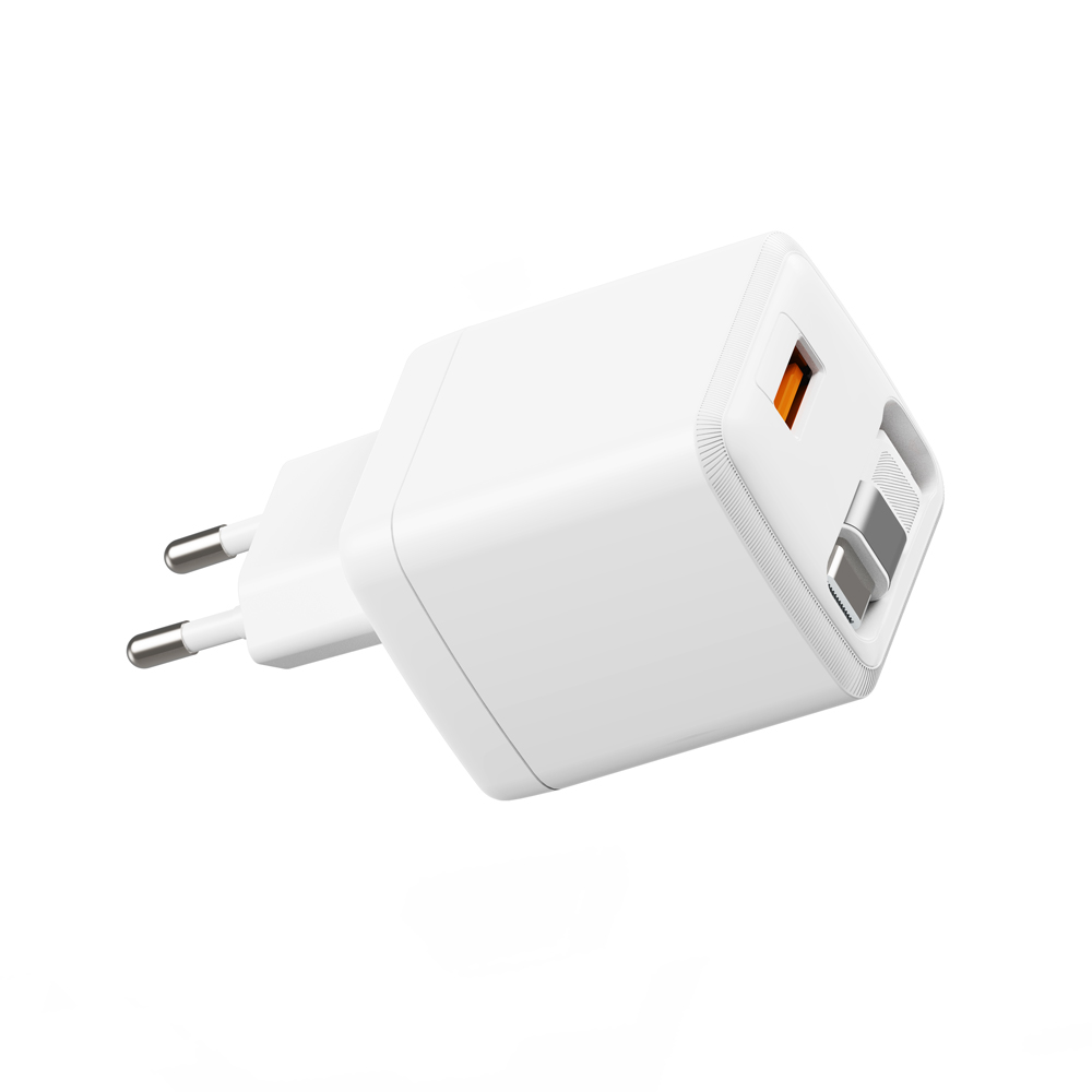 Zonhope GaN Retractable Charger Series 20W AC Fast Charger