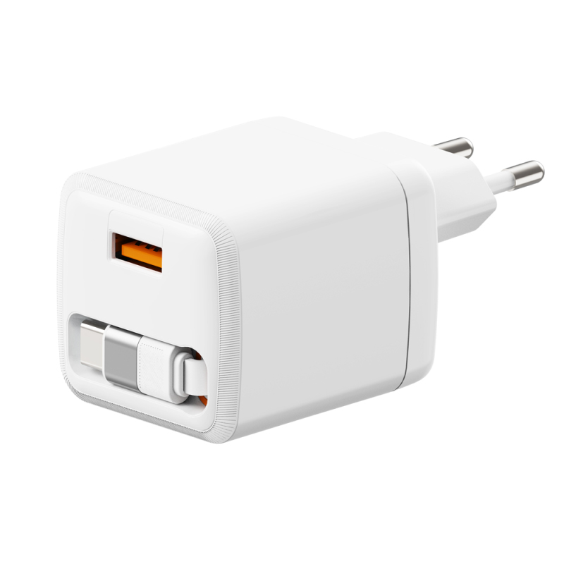Zonhope GaN Retractable Charger Series 20W AC Fast Charger