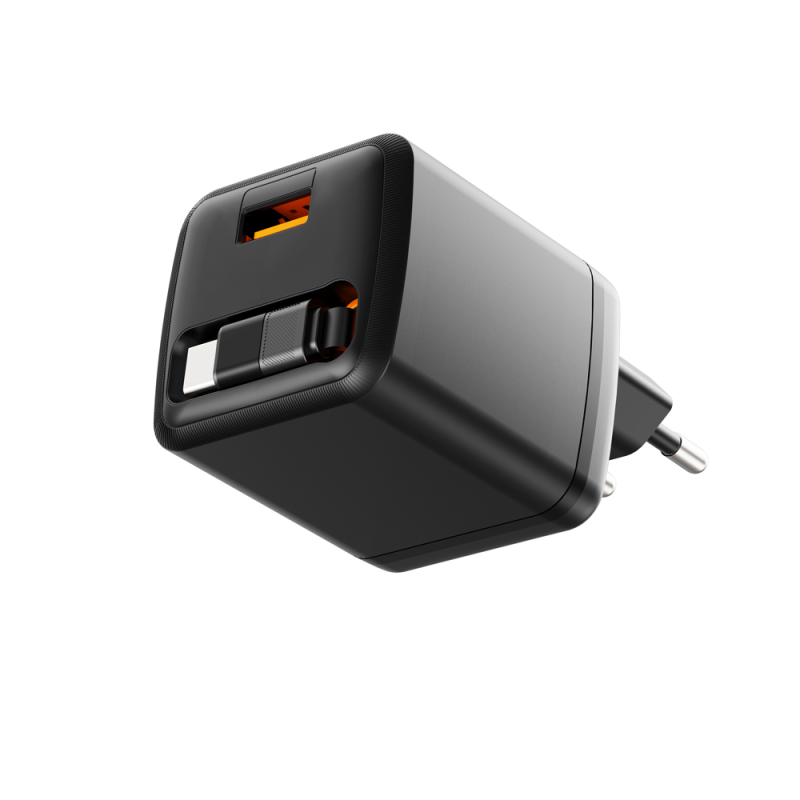 Zonhope GaN Retractable Charger Series 20W AC Fast Charger