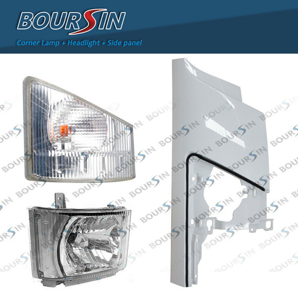Side Panel + Corner Lamp + Headlight For ISUZU NPR NPR-HD NQR NRR 3.0L 5.2L 6.0L 2008-2020 Passenger side
