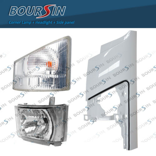 Side Panel + Corner Lamp + Headlight For ISUZU NPR NPR-HD NQR NRR REACH 3.0L 5.2L 6.0L 2008- Driver side