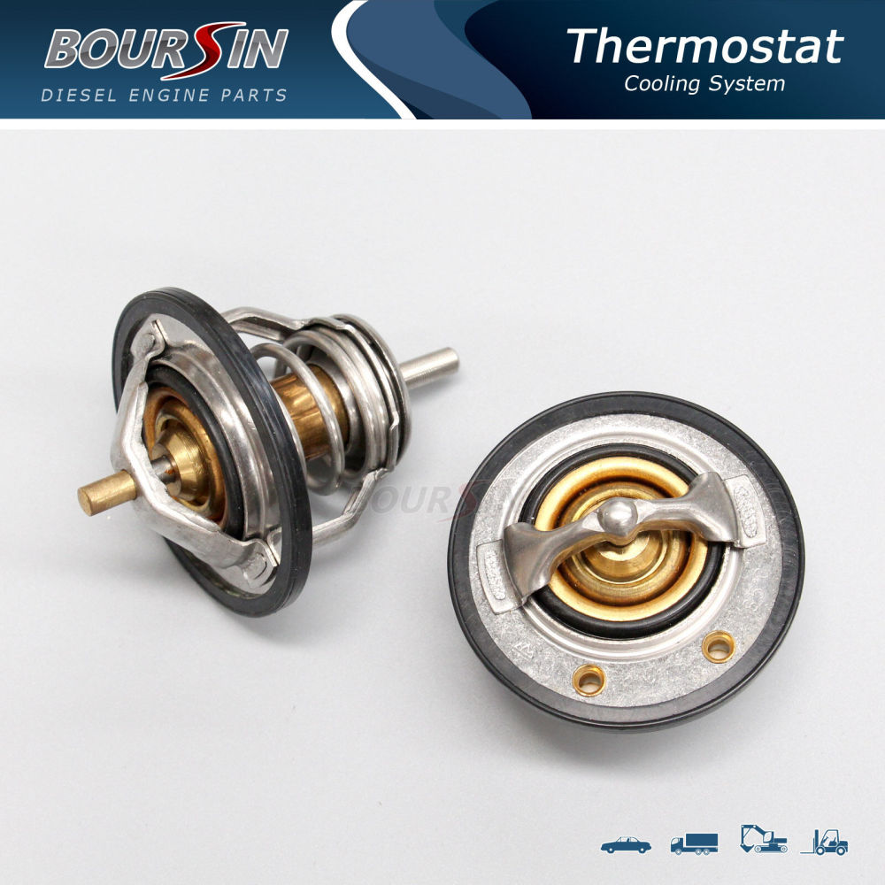 Coolant Thermostat For ISUZU NPR NQR NRR 4.8L 4HE1 4.3L 4HF1 5.2L 4HK1 - 1 Pair