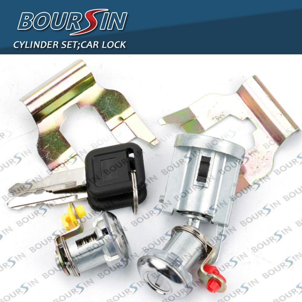 Ignition Cylinder & Door Lock Key Set For Chevrolet W4500 1994-2007 W/ Clips