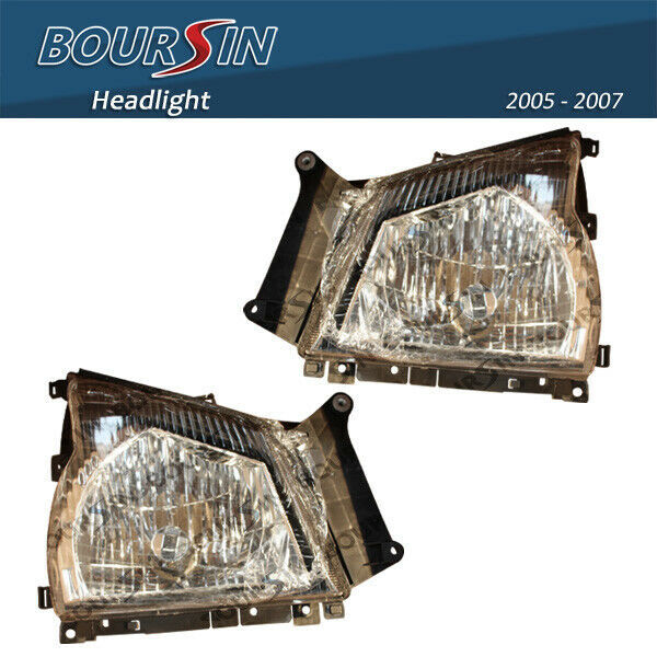 Head Lamp For ISUZU NPR NPR-HD NQR NRR 2005-2007 LH+RH