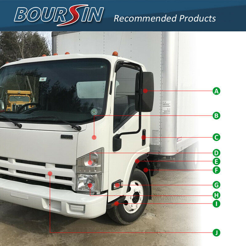 Side Door Mirror For ISUZU NPR NPR-HD NQR NRR 3.0 5.2 6.0L 08-20 Passenger Side