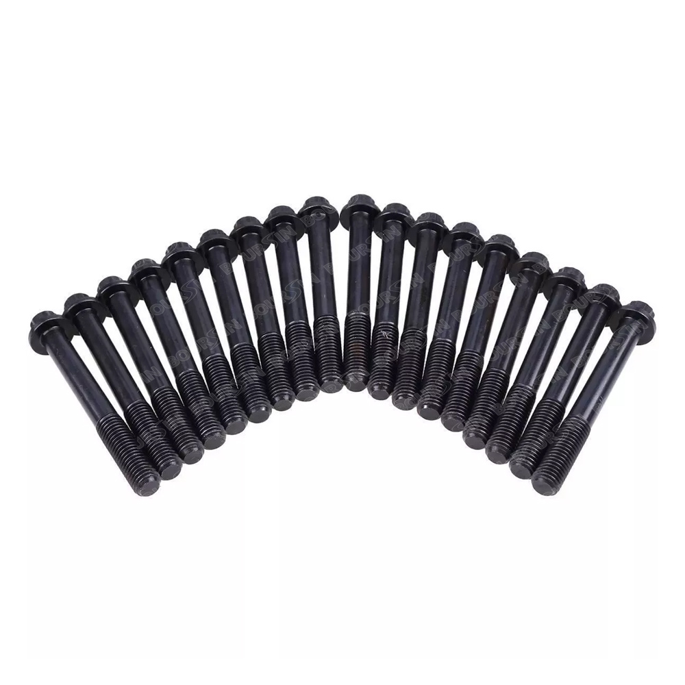 BOLT CYLINDER HEAD TO BLOCK FOR ISUZU NPR NQR NRR 4HK1 4HE1 M14x115 8-97077-638-0 8970776380 18Pcs