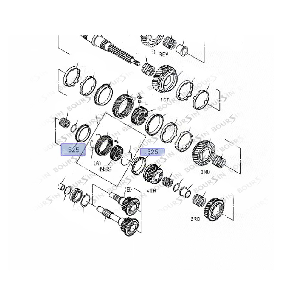 Ring Block Top & 4TH OD For ISUZU NPR NQR NLR NMR NKR NPS 4HF1 4HG1 4HG1-T 4HE1 4HK1 Z=45 8-97309-532-0 8973095320