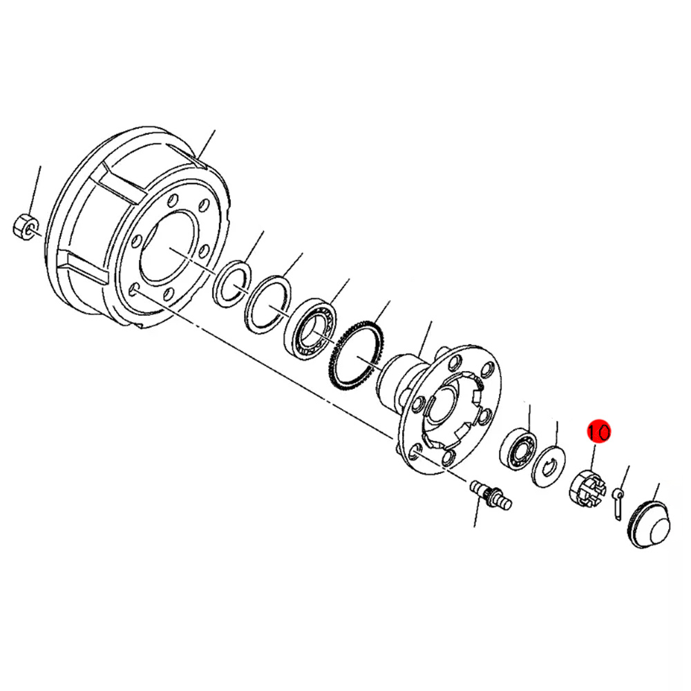 Nut Front Hub Bearing For Isuzu NPR NKR NQR NRR NLR NPS NNR NHR 4HF1 4JB1 4JG2 4HE1 4HK1 4HG1 4JH1 8-94247-357-1 8942473571