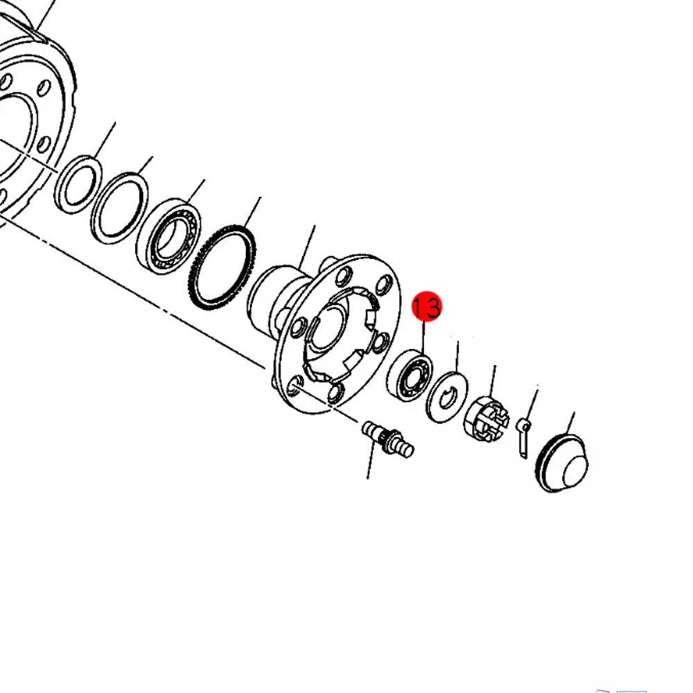 Bearing Hub Outer Frt Axle For Isuzu NKR NLR NPR NQR NKR66 NKR71 NKPR66 NPR71 4HF1 4BE1 4JG2 4JB1 4HE1 4HK1 4HG1 9-00093-172-0 9000931720 32207