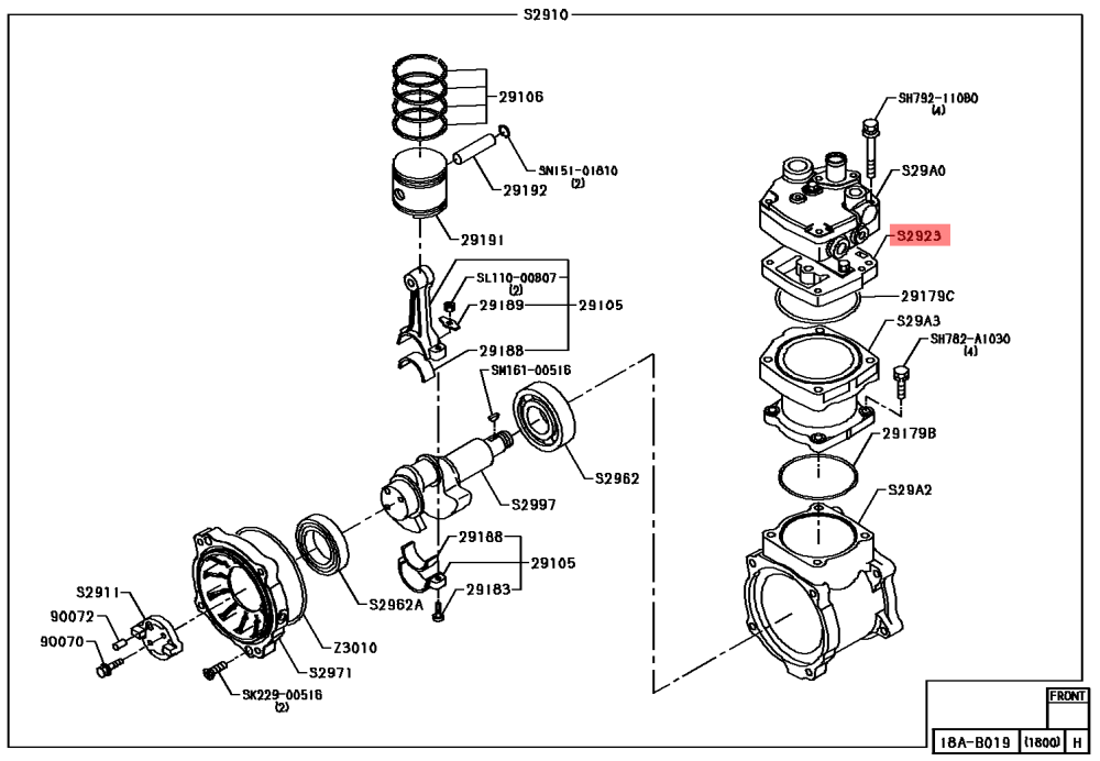 Suction Valve Air Compressor For Hino S2923EV010 S2923-EV010