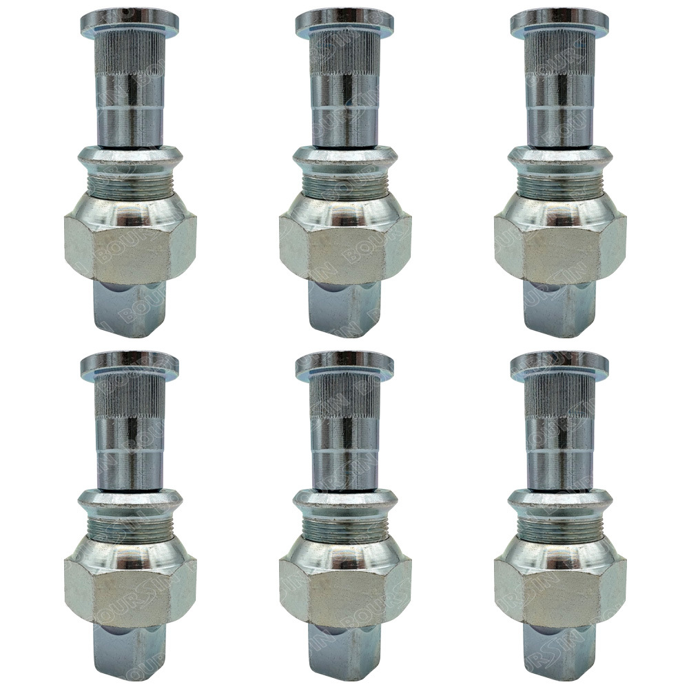 6 Wheel Nuts & Studs Rear Wheel For Isuzu NPR NQR NPR-HD NRR Reach GMC Chevy W3500 W4500 W5500 4HE1 4HK1 4JJ1 4.8L 5.7L 6.0L 3.0L1998-2023
