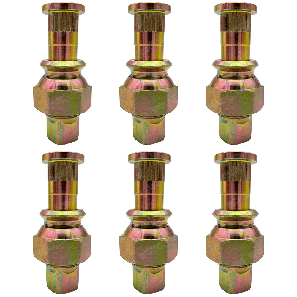 6 Wheel Nuts & Studs Rear Wheel For Isuzu NPR NQR NPR-HD NRR Reach GMC Chevy W3500 W4500 W5500 4HE1 4HK1 4JJ1 4.8L 5.7L 6.0L 3.0L1998-2023
