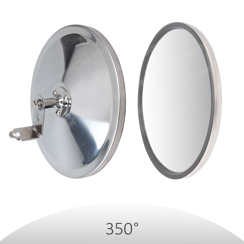 Convex Round Door Mirror Blind Spot For Isuzu NPR NQR NRR FSR FVR FRR GMC Chevrolet W3500 W4500 W5500 Mitsubishi Fuso Canter FE FG Truck Bus Atv Utv Adjustable Brackets