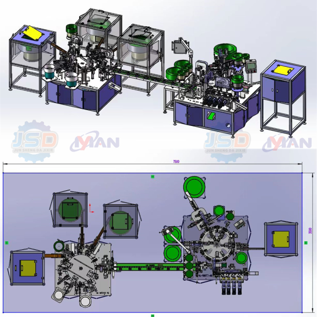 The Third Generation Automatic Cabinet Hinge Assembly Machine Door Hinge Prodution Line