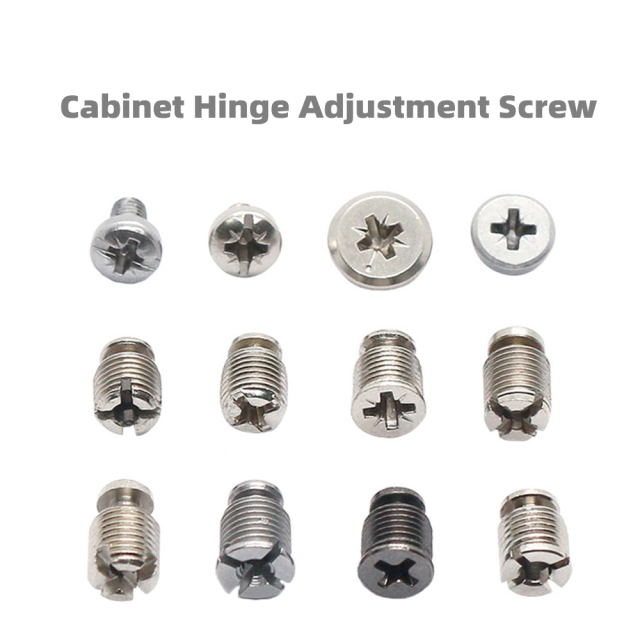 Cabinet Hinge Adjustable Screw Manufacturer Customized Hardware Adjustment Screw Cabinet Hinge Accessories