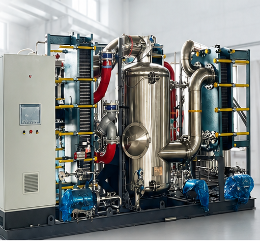 Multi Effect Skid Mounted Plate Sugar Cane Juice Evaporation System