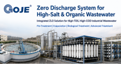 Zero discharge of high salt and organic wastewater