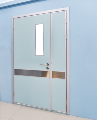 Automatic Swing door with vision panel and S.S kickplate for hospital