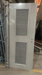 steel fire escape door commercial industrial louver door