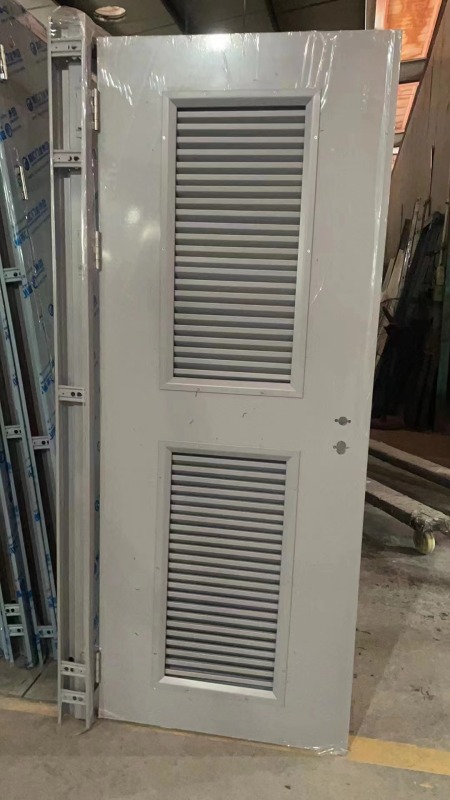Hot sale steel flush door with louver
