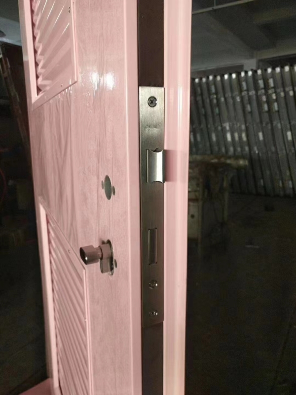 Commercial galvanized metal steel louvered door