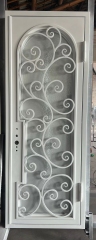 white wrought iron front door
