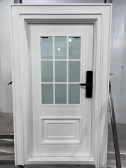 white wrought iron front door