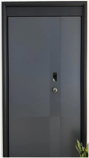 Hollow metal steel front door exterior entrance door