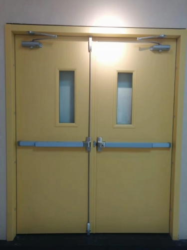 UL Listed 2 Hours fire rated exit door steel double fire door 5x7 Feet
