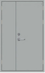 Acoustic steel door rubber sealed STC42 soundproof metal door