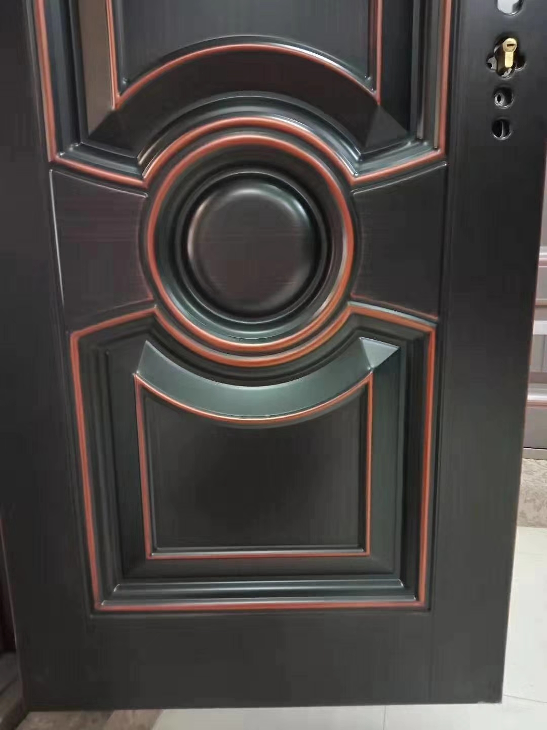 Steel Main House Puerta De Seguridad Steel Door Exterior, Entrance Imitate Bronze Front Security Modern Steel Doors