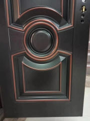 Steel Main House Puerta De Seguridad Steel Door Exterior, Entrance Imitate Bronze Front Security Modern Steel Doors