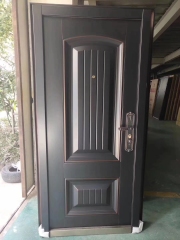 Steel Main House Puerta De Seguridad Steel Door Exterior, Entrance Imitate Bronze Front Security Modern Steel Doors