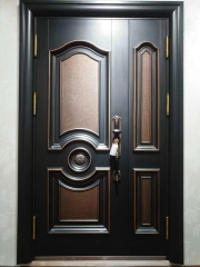 Steel Main House Puerta De Seguridad Steel Door Exterior, Entrance Imitate Bronze Front Security Modern Steel Doors