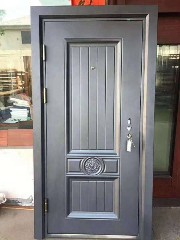 Steel Main House Puerta De Seguridad Steel Door Exterior, Entrance Imitate Bronze Front Security Modern Steel Doors