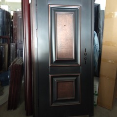 Steel Main House Puerta De Seguridad Steel Door Exterior, Entrance Imitate Bronze Front Security Modern Steel Doors