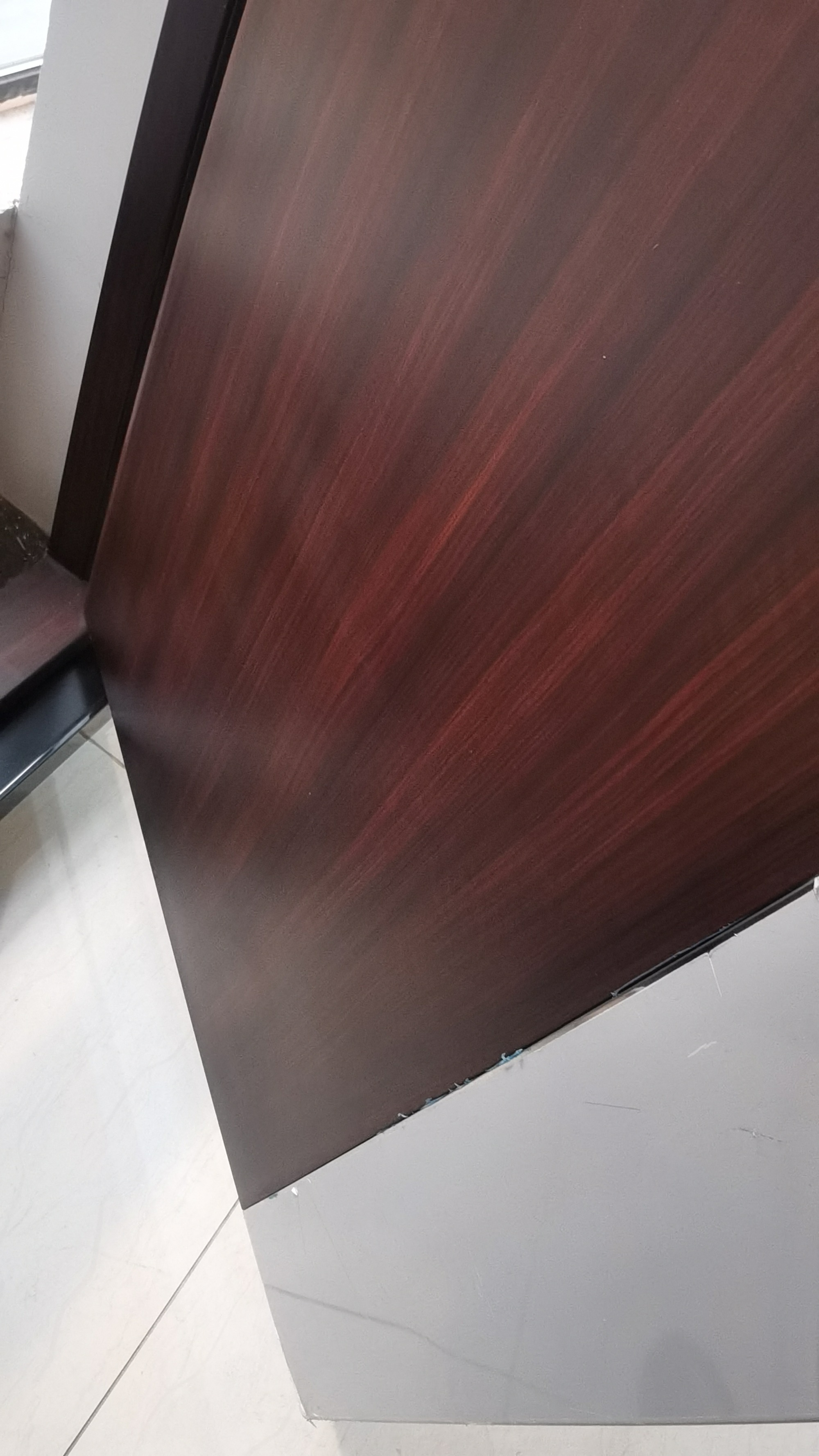 S.S plate and wooden surface finish UL Listed fire rated steel doors with detail drawing