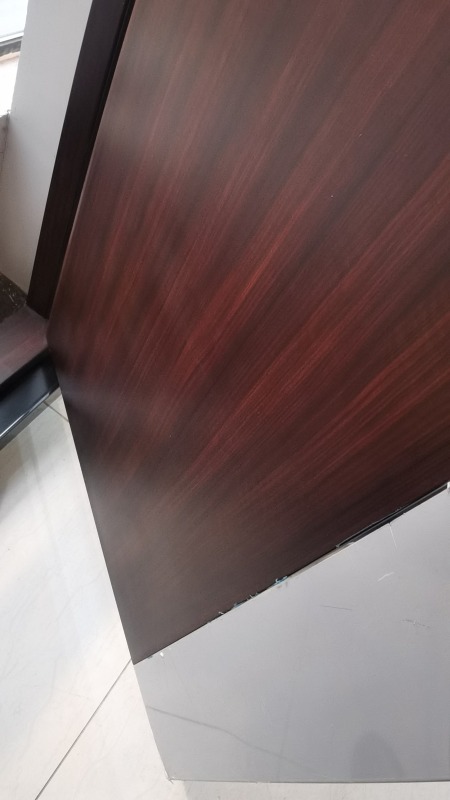 S.S plate and wooden surface finish UL Listed fire rated steel doors with detail drawing
