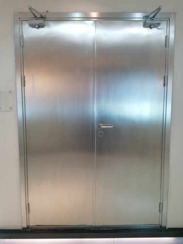 SUS304 UL Listed 2 Hours fire rated Stainless steel door double fireproof door