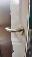 S.S plate and wooden surface finish UL Listed fire rated steel doors with detail drawing